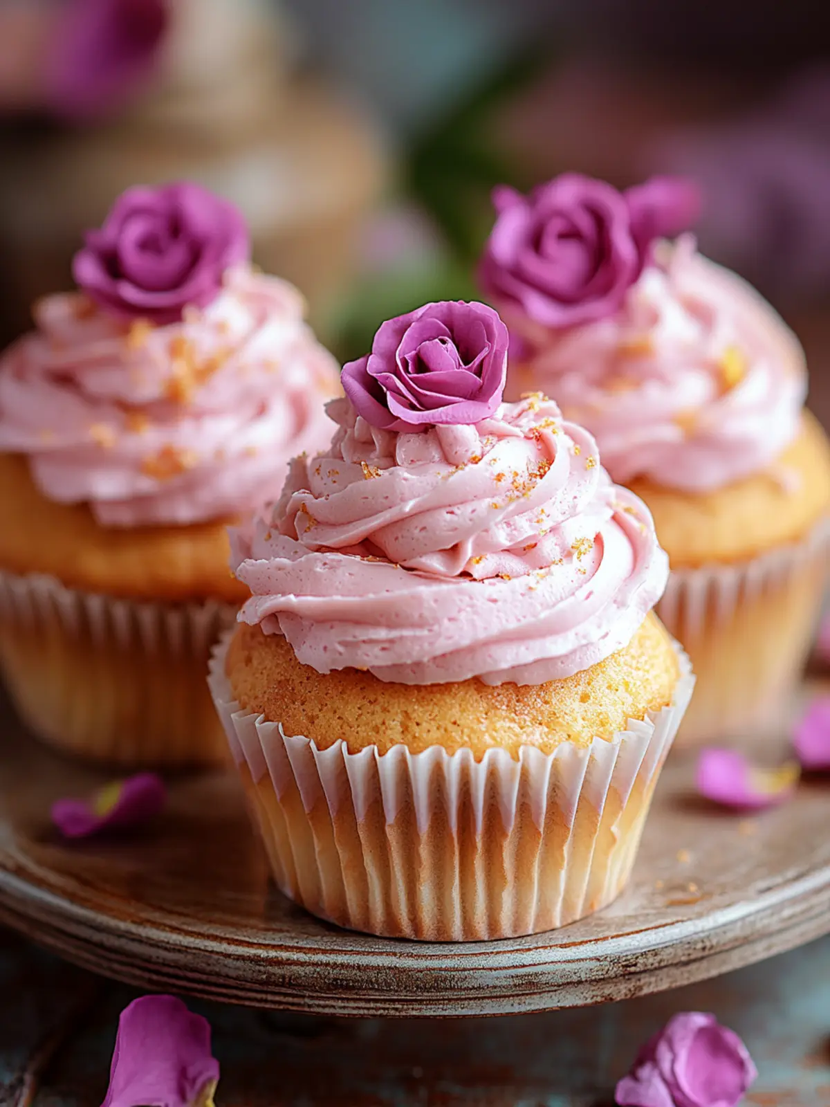 Magical Rosewater Cupcakes: A Whimsical Floral Delight 4 Magical Rosewater Cupcakes