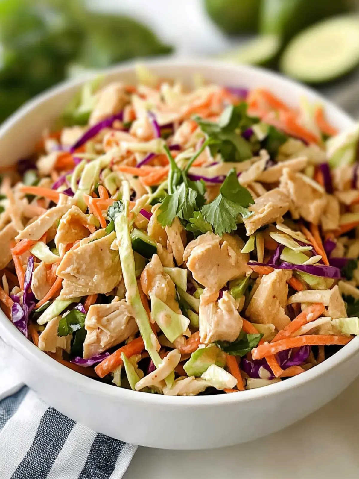 Delicious Thai Peanut Chicken Crunch Slaw Salad You’ll Love! 5 Thai Peanut Chicken Crunch Slaw Salad