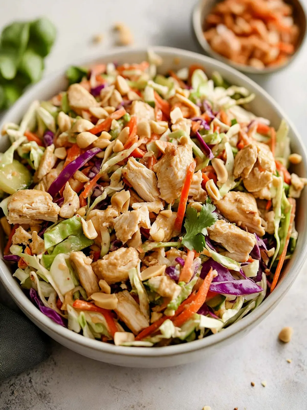 Delicious Thai Peanut Chicken Crunch Slaw Salad You’ll Love! 3 Thai Peanut Chicken Crunch Slaw Salad
