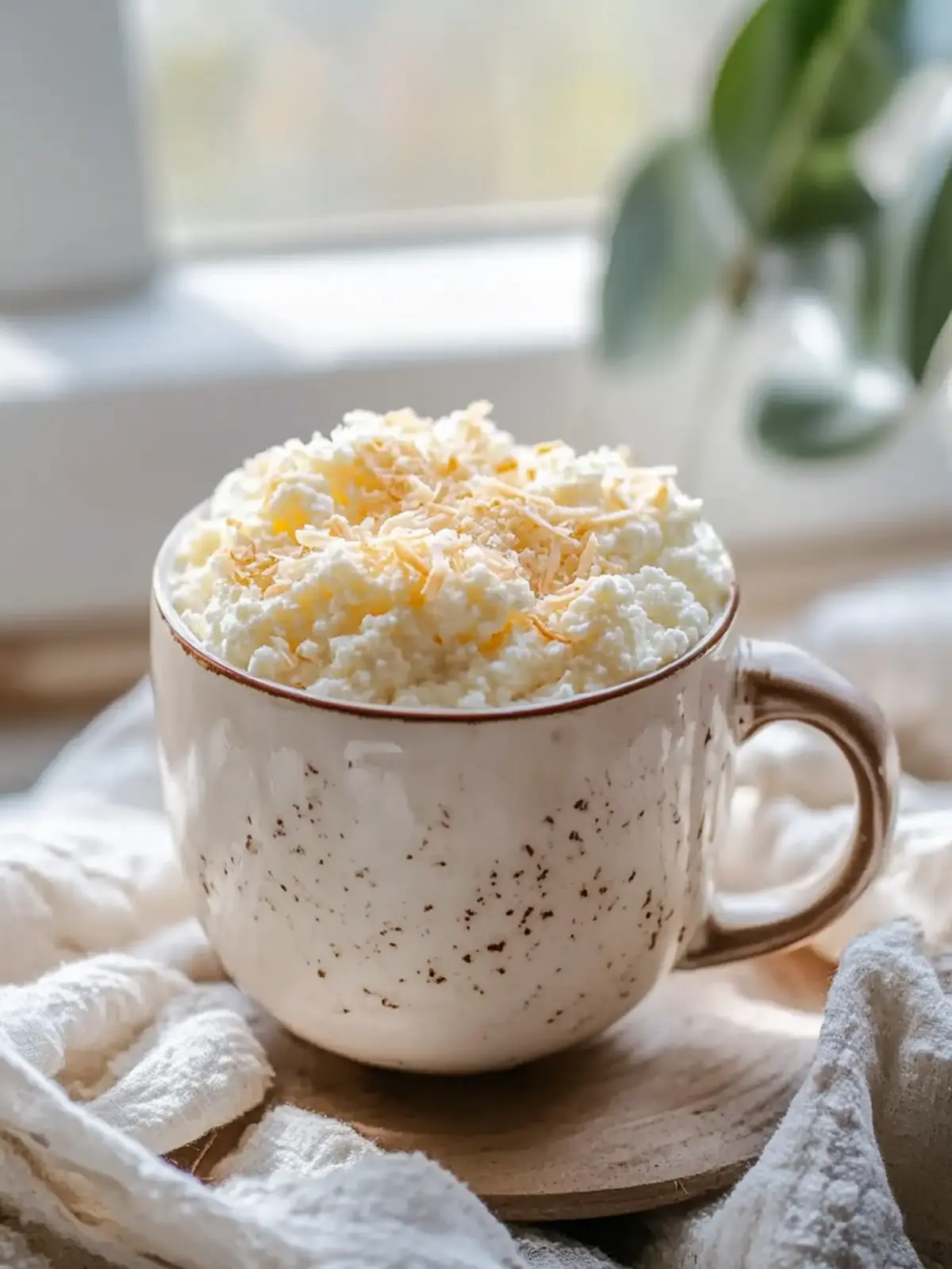 Delicious Vanilla Coconut Cottage Cheese Mug Cake in 5 Minutes 3 Vanilla Coconut Cottage Cheese Mug Cake