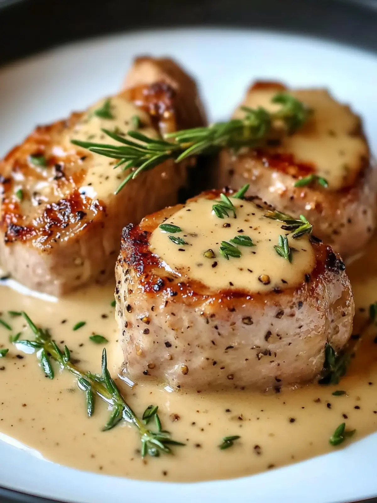 Gourmet Pork Tenderloin w/ Dijon Mustard Cream Sauce in 30 Mins 4 Pork Tenderloin w/ Dijon Mustard Cream Sauce