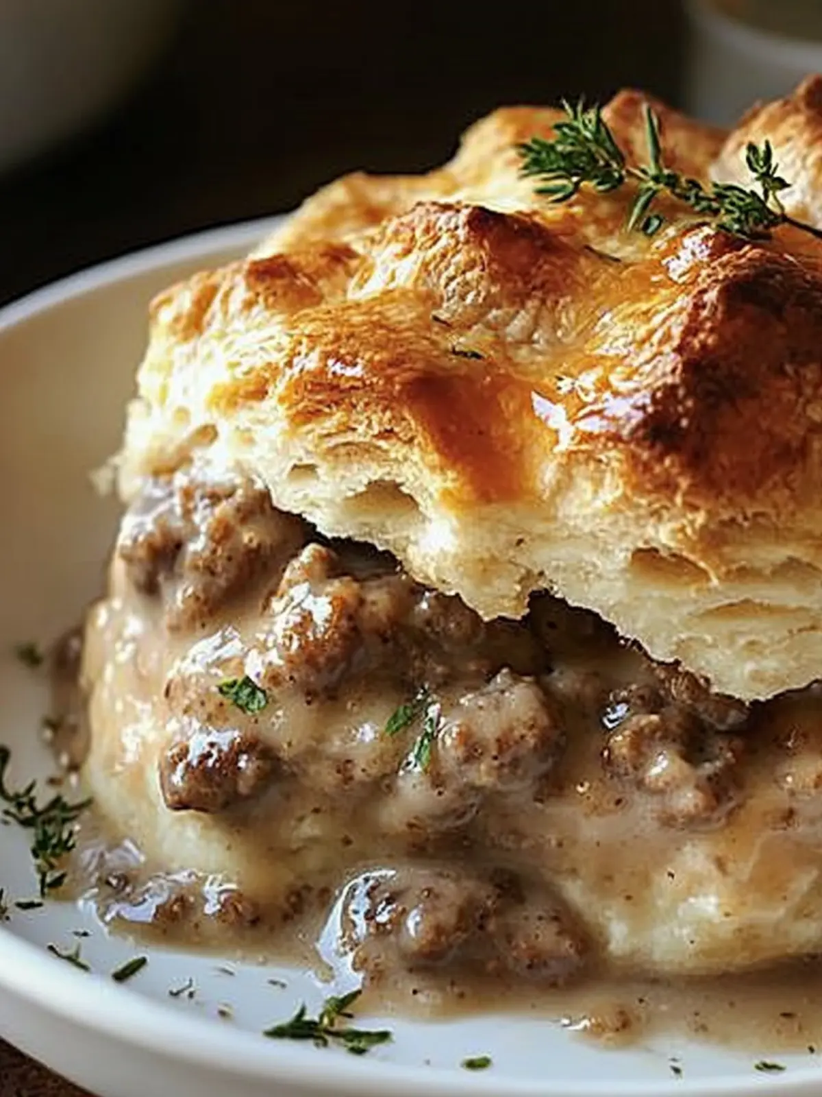 Sausage Gravy and Biscuit Pie: Comfort Food Made Easy 5 Sausage Gravy and Biscuit Pie