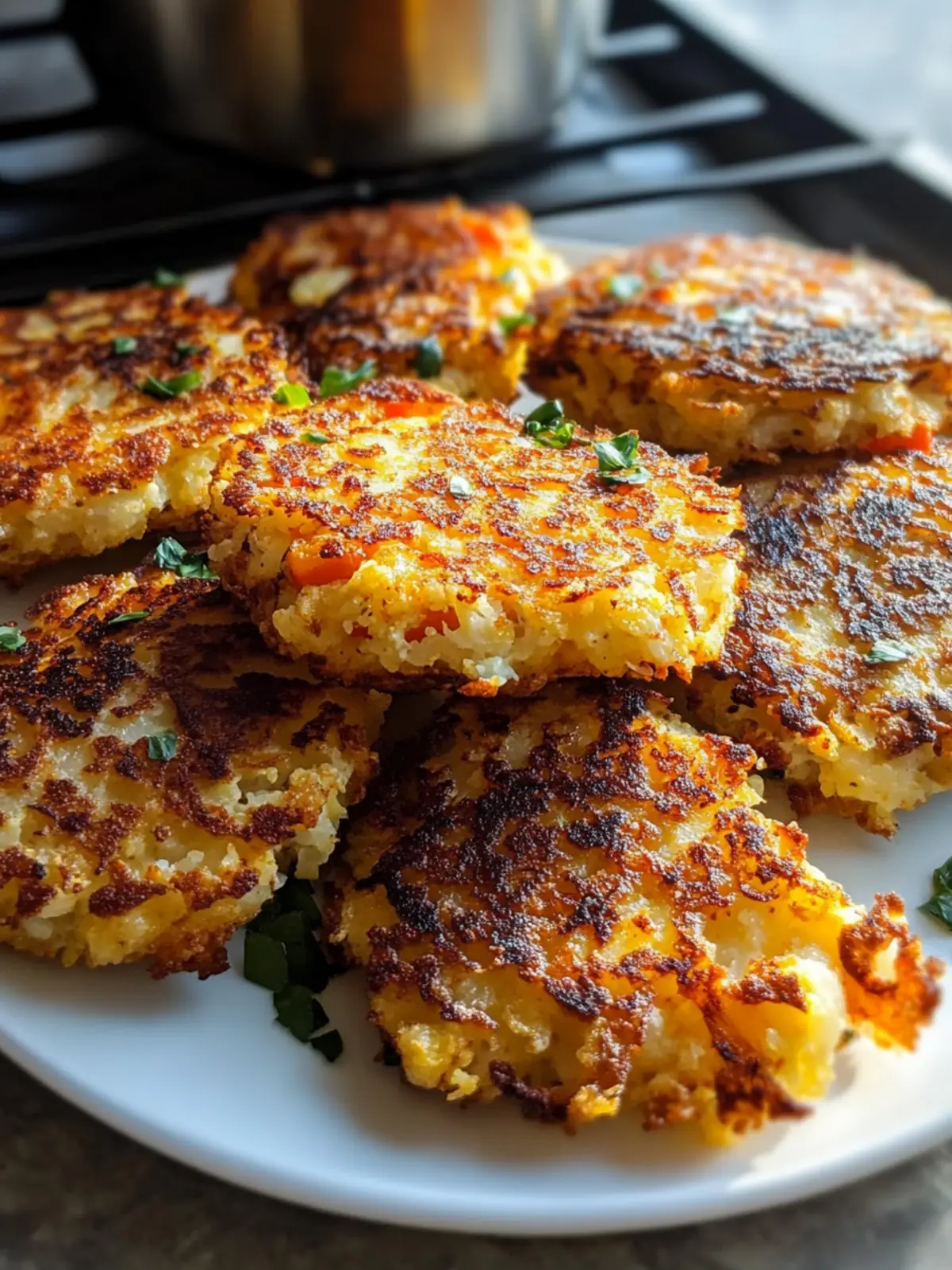 Crispy Cauliflower Hash Browns: Guilt-Free Breakfast Bliss 4 Crispy Cauliflower Hash Browns