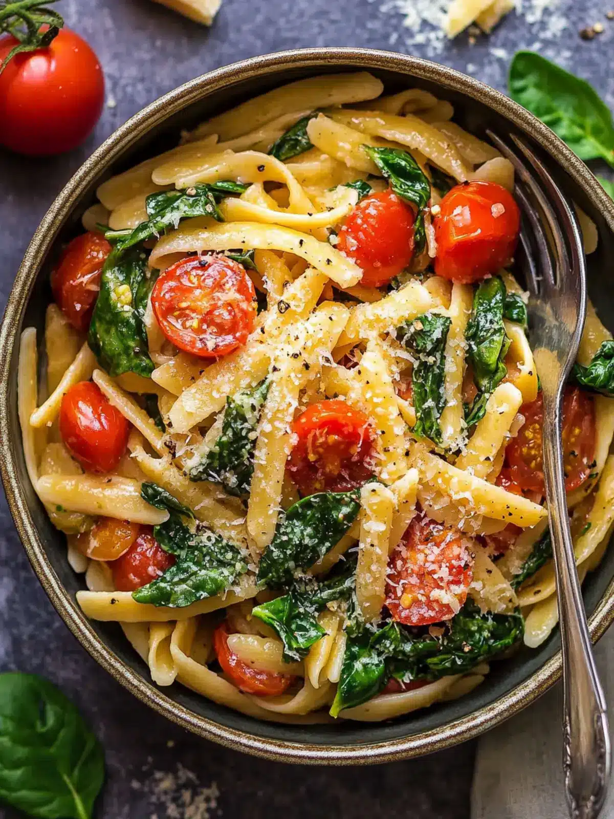 Tomato and Spinach Pasta
