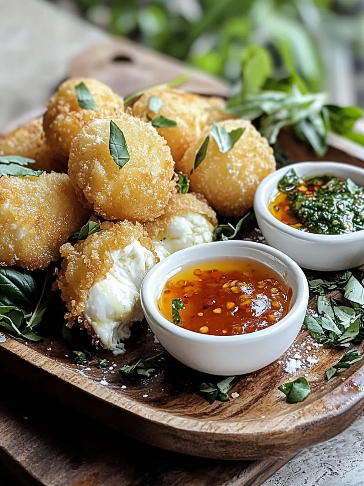 Crispy Fried Burrata with Spicy Dipping Sauce You'll Love 3 Crispy Fried Burrata with Spicy Dipping Sauce