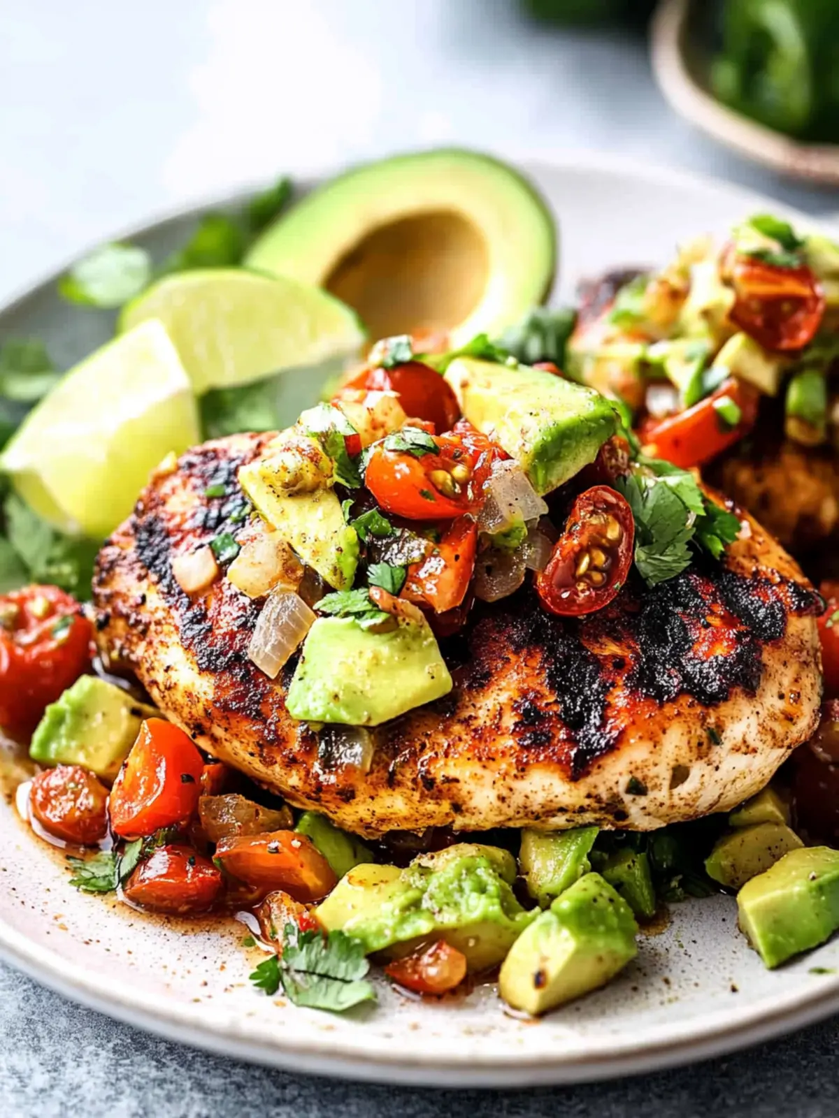 Zesty Fiesta Lime Chicken Recipe with Avocado Salsa Bliss 2 Fiesta Lime Chicken Recipe with Avocado