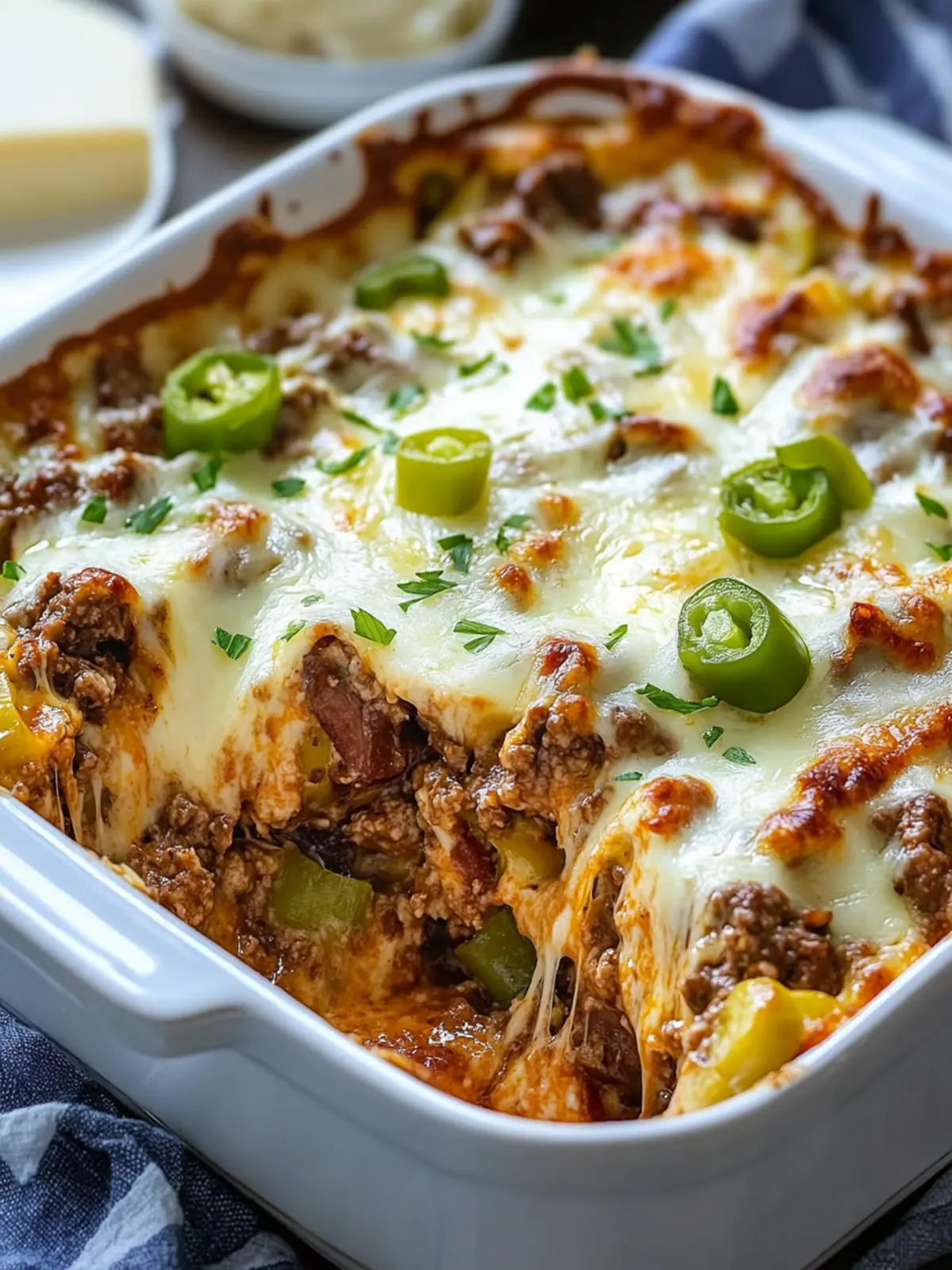 Low Carb Philly Cheesesteak Casserole: Cheesy Family Delight 4 Low Carb Philly Cheesesteak Casserole