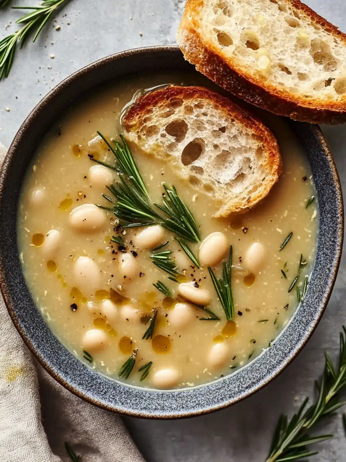 Cozy Rosemary & Garlic White Bean Soup for Ultimate Comfort 2 Cozy Rosemary & Garlic White Bean Soup