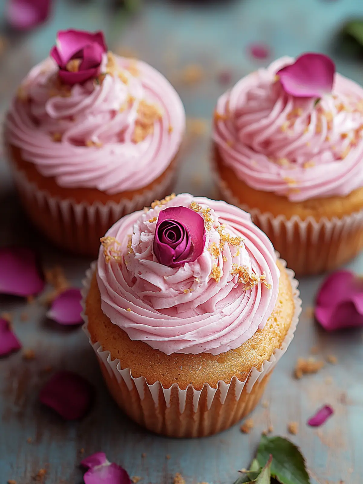 Magical Rosewater Cupcakes: A Whimsical Floral Delight 2 Magical Rosewater Cupcakes