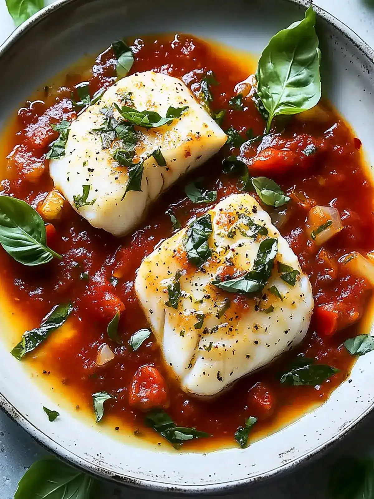 Elevate Dinner with Mediterranean Cod in Tomato Basil Sauce 4 Mediterranean Cod in Tomato Basil Sauce