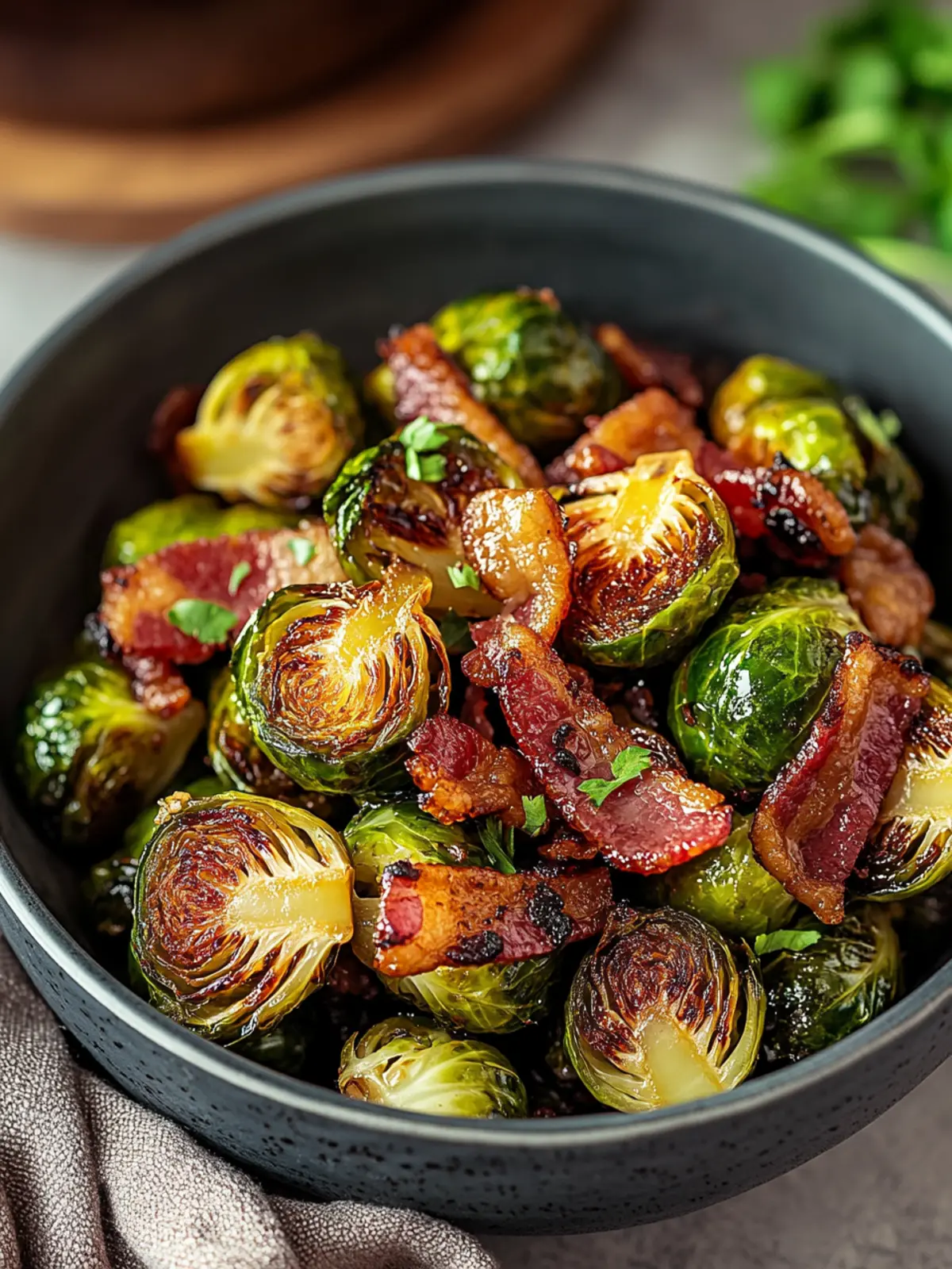 Honey Sriracha Glazed Brussels Sprouts with Bacon Bliss 5 Honey Sriracha Glazed Brussels Sprouts with Bacon