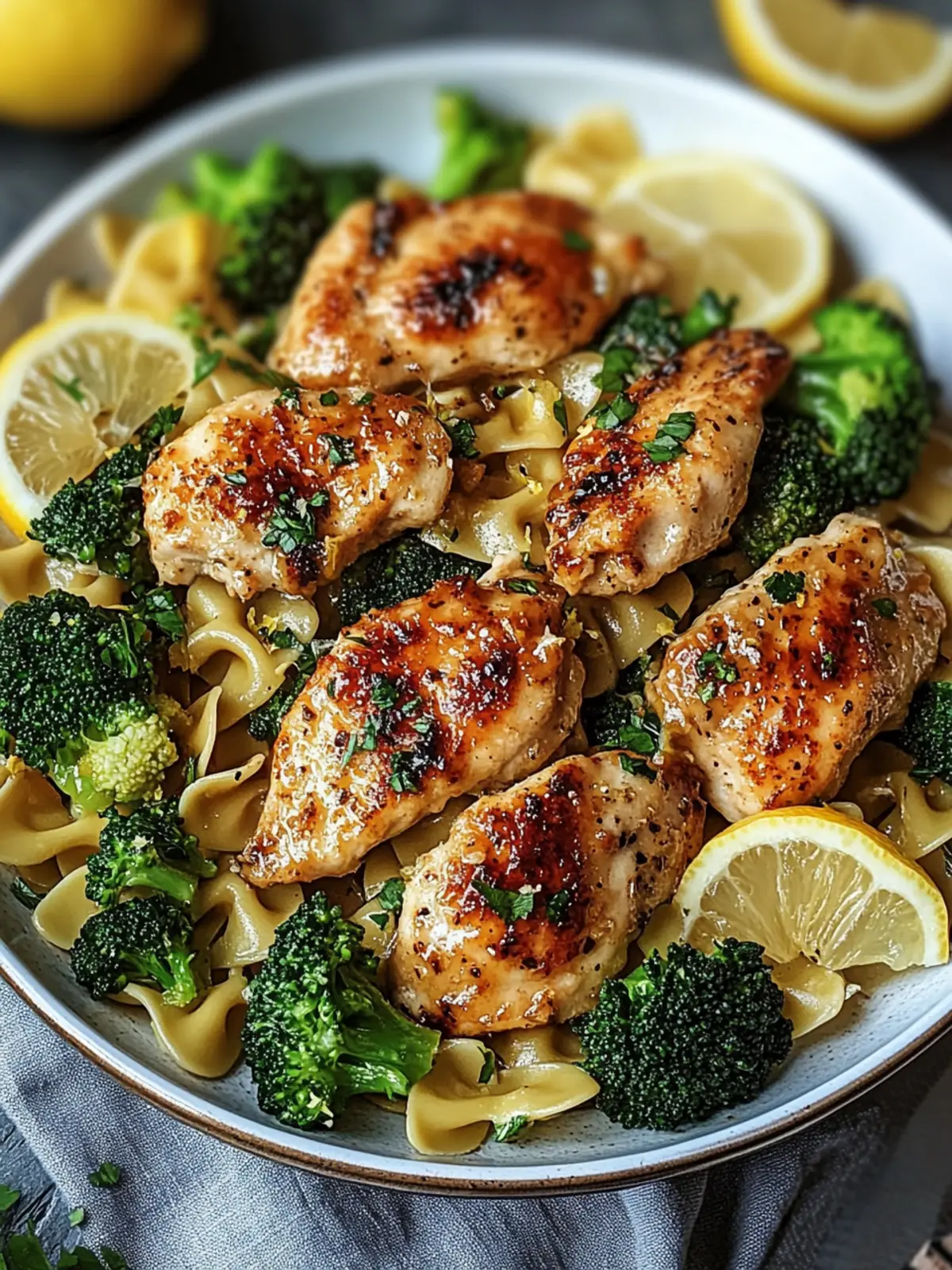 Delicious Cowboy Butter Lemon Bowtie Chicken with Broccoli Recipe 2 Cowboy Butter Lemon Bowtie Chicken with Broccoli