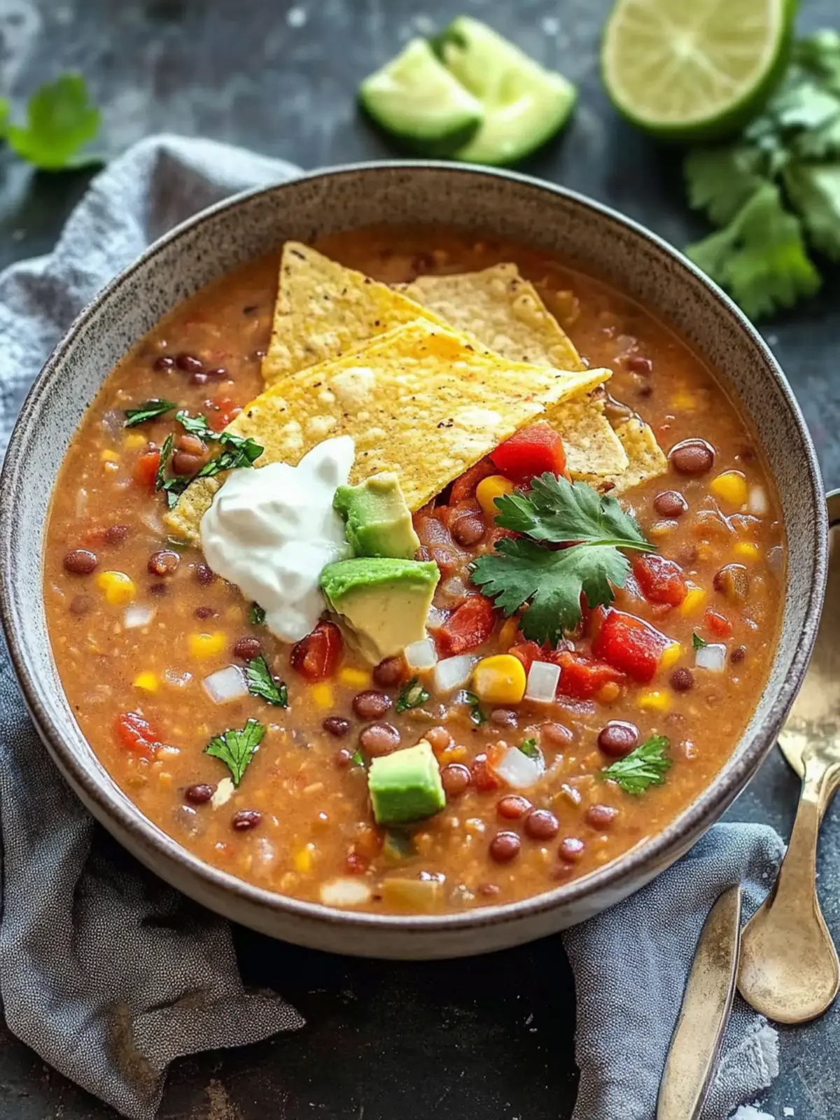 Decadent Lentil Tortilla Soup for Cozy Nights In 3 Decadent Lentil Tortilla Soup