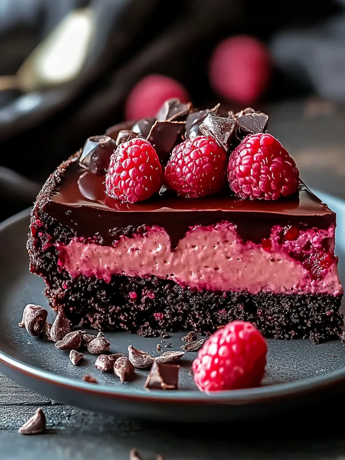 Decadent Dark Chocolate Raspberry Cheesecake: A Slice of Bliss 5 Decadent Dark Chocolate Raspberry Cheesecake