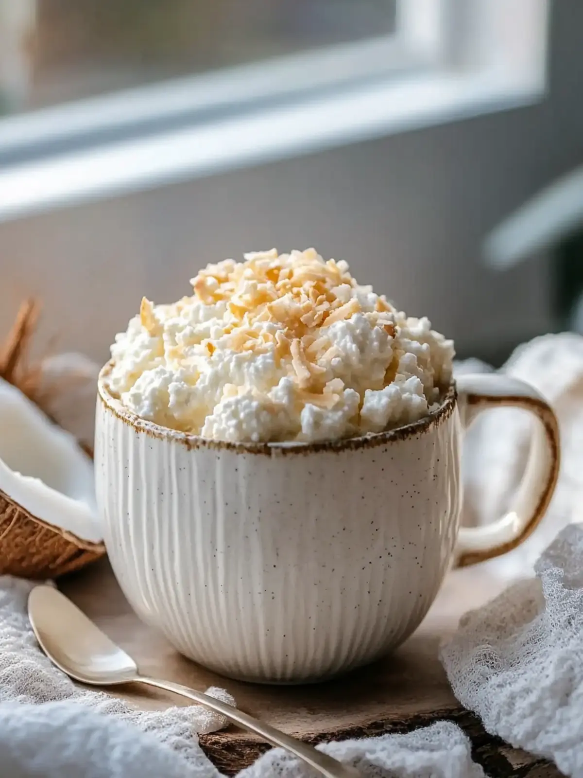Delicious Vanilla Coconut Cottage Cheese Mug Cake in 5 Minutes 5 Vanilla Coconut Cottage Cheese Mug Cake