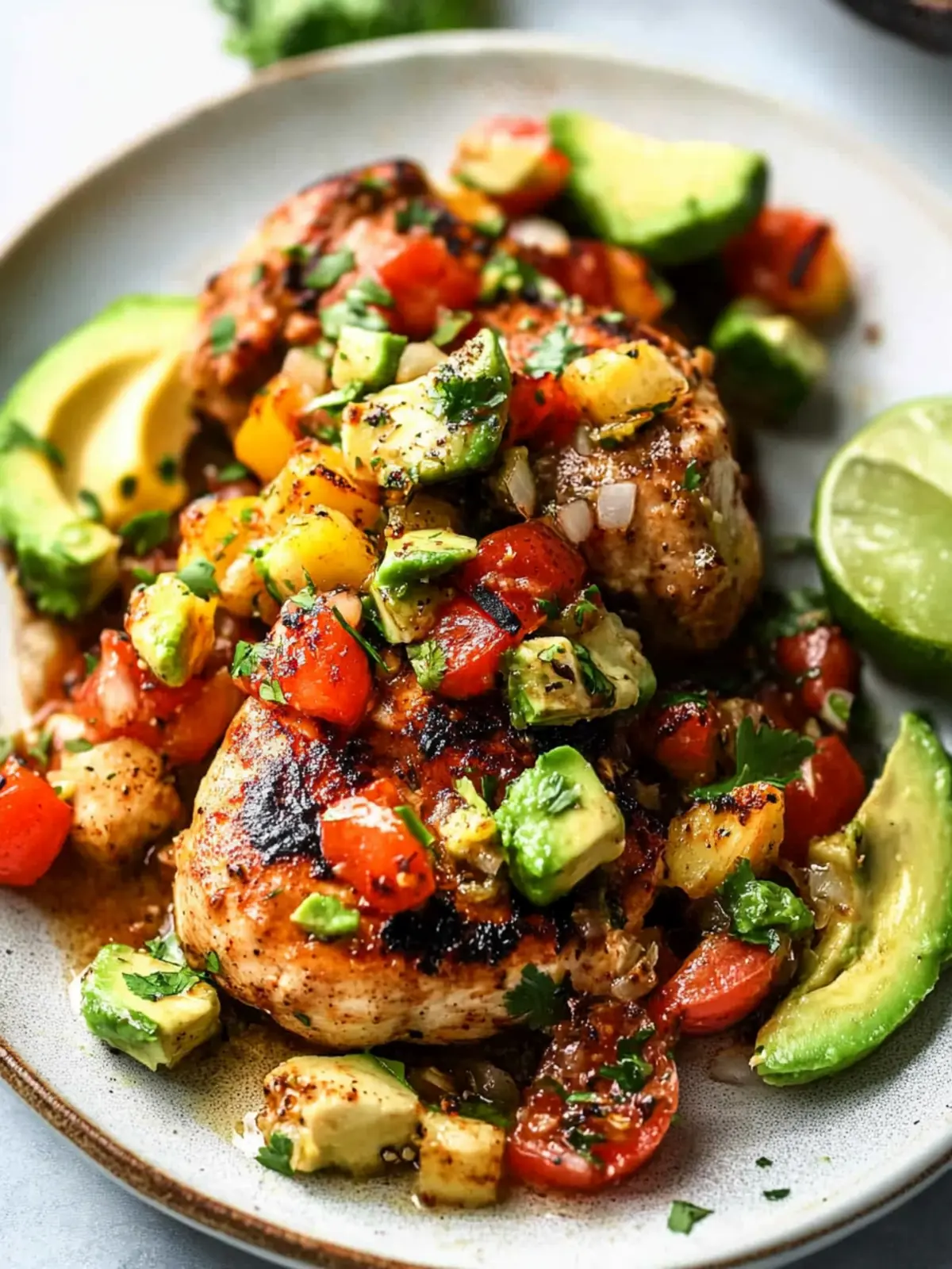 Zesty Fiesta Lime Chicken Recipe with Avocado Salsa Bliss 4 Fiesta Lime Chicken Recipe with Avocado
