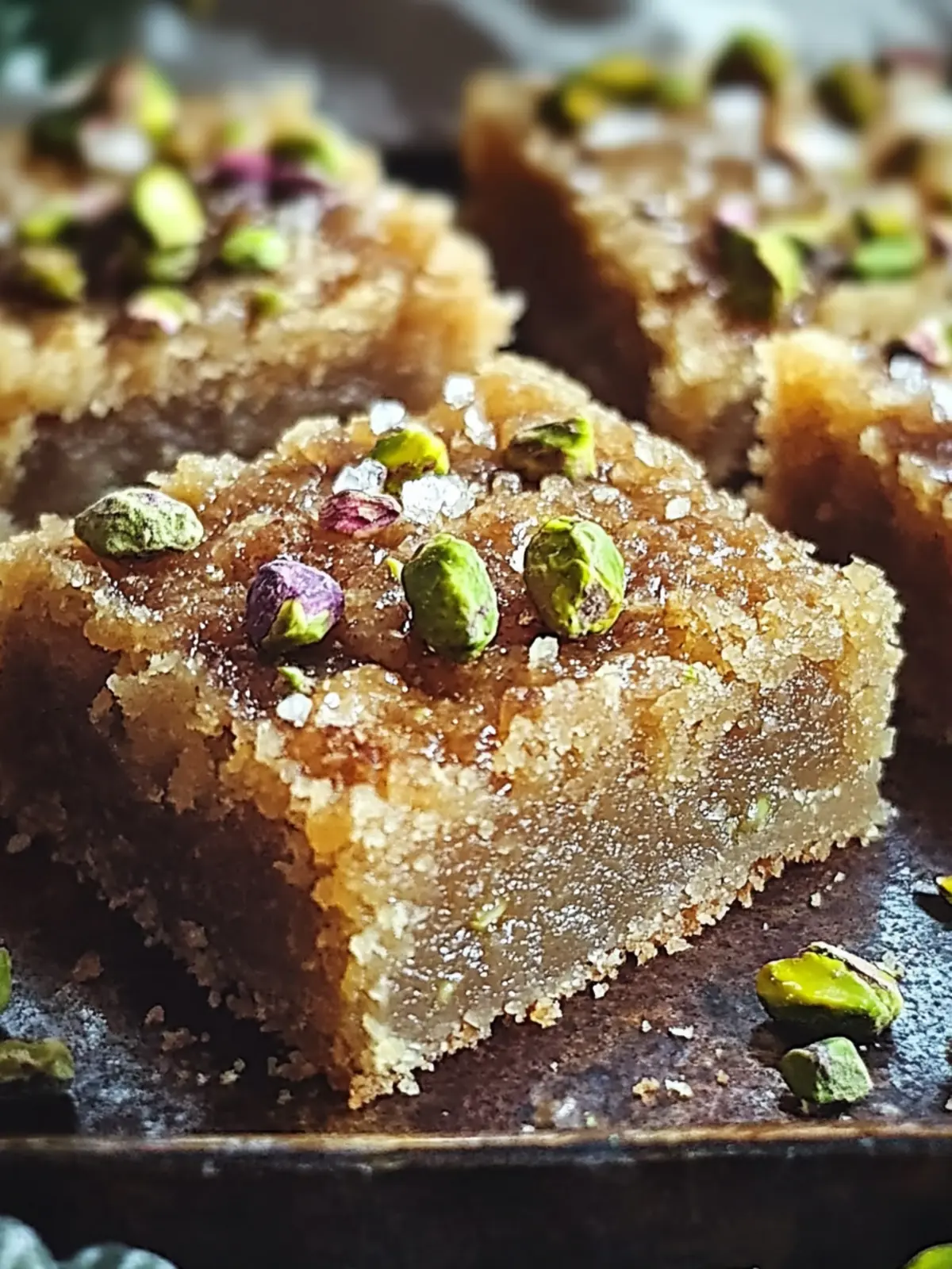 Brown Butter Pistachio Cookie Bars with Honey Bliss 2 Brown Butter Pistachio Cookie Bars with Honey