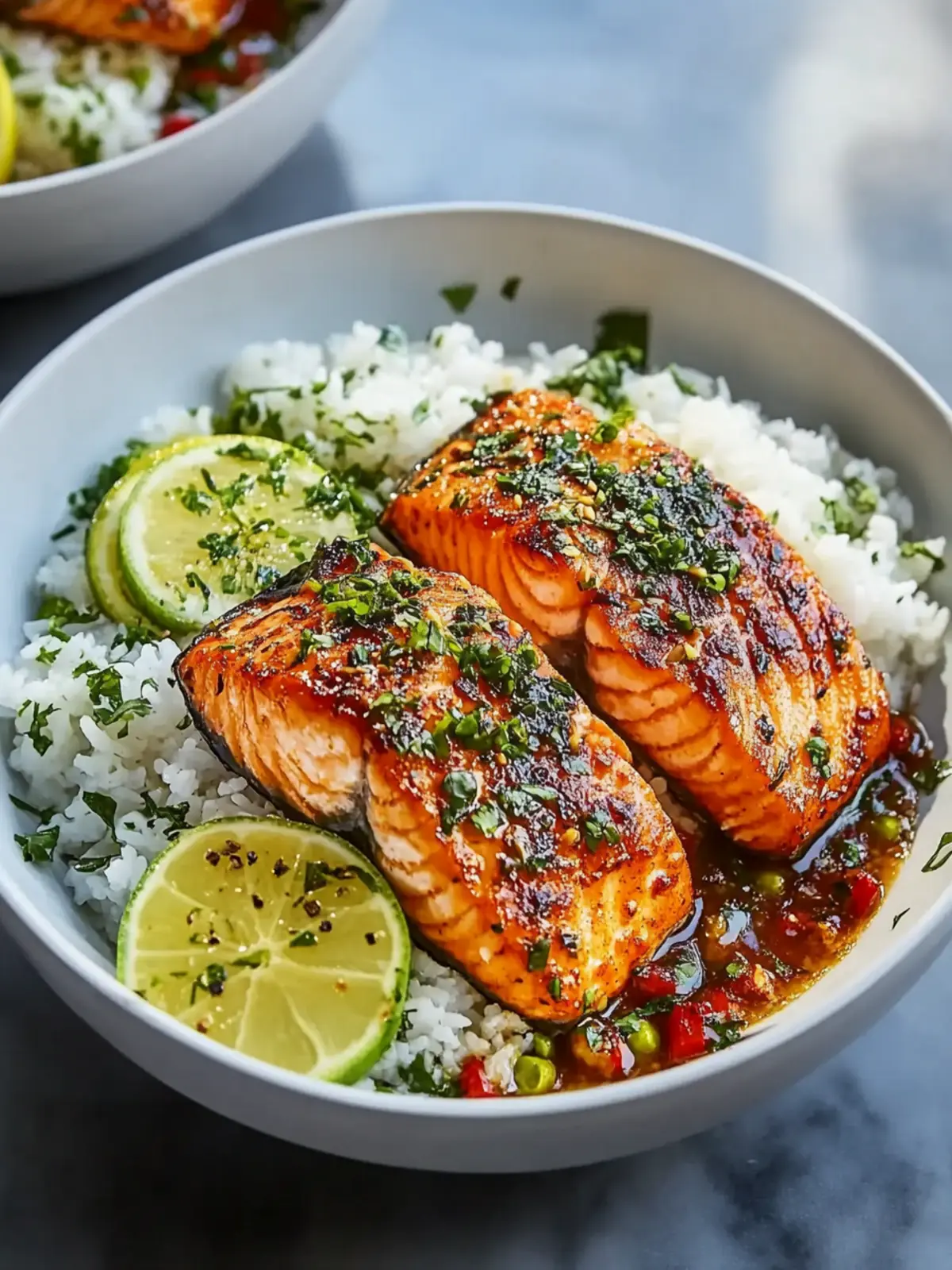 Crispy Garlic Butter Salmon Rice Bowl: Dinner Made Simple 3 Crispy Garlic Butter Salmon Rice Bowl