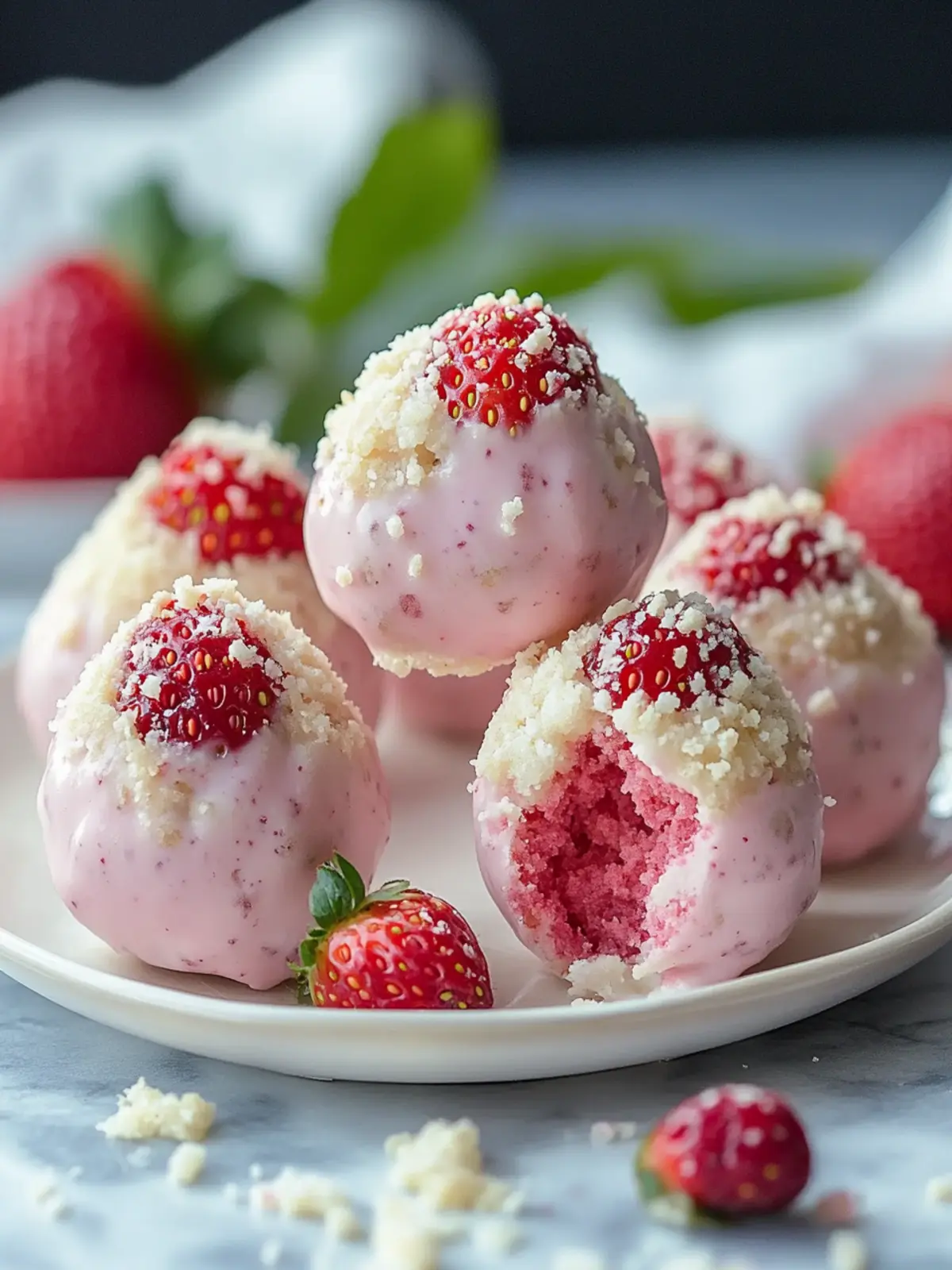 Delicious Strawberry Shortcake No-Bake Balls for Summer Bliss 5 Strawberry Shortcake No-Bake Balls