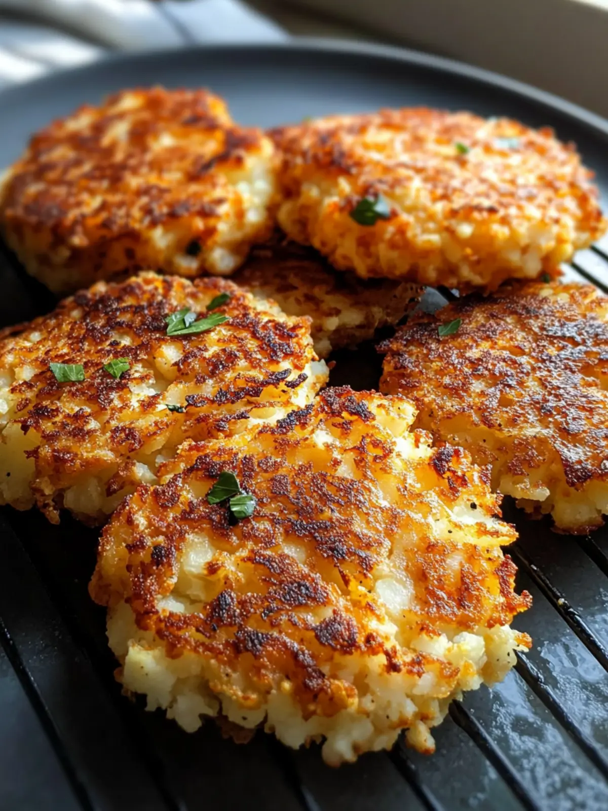 Crispy Cauliflower Hash Browns: Guilt-Free Breakfast Bliss 2 Crispy Cauliflower Hash Browns