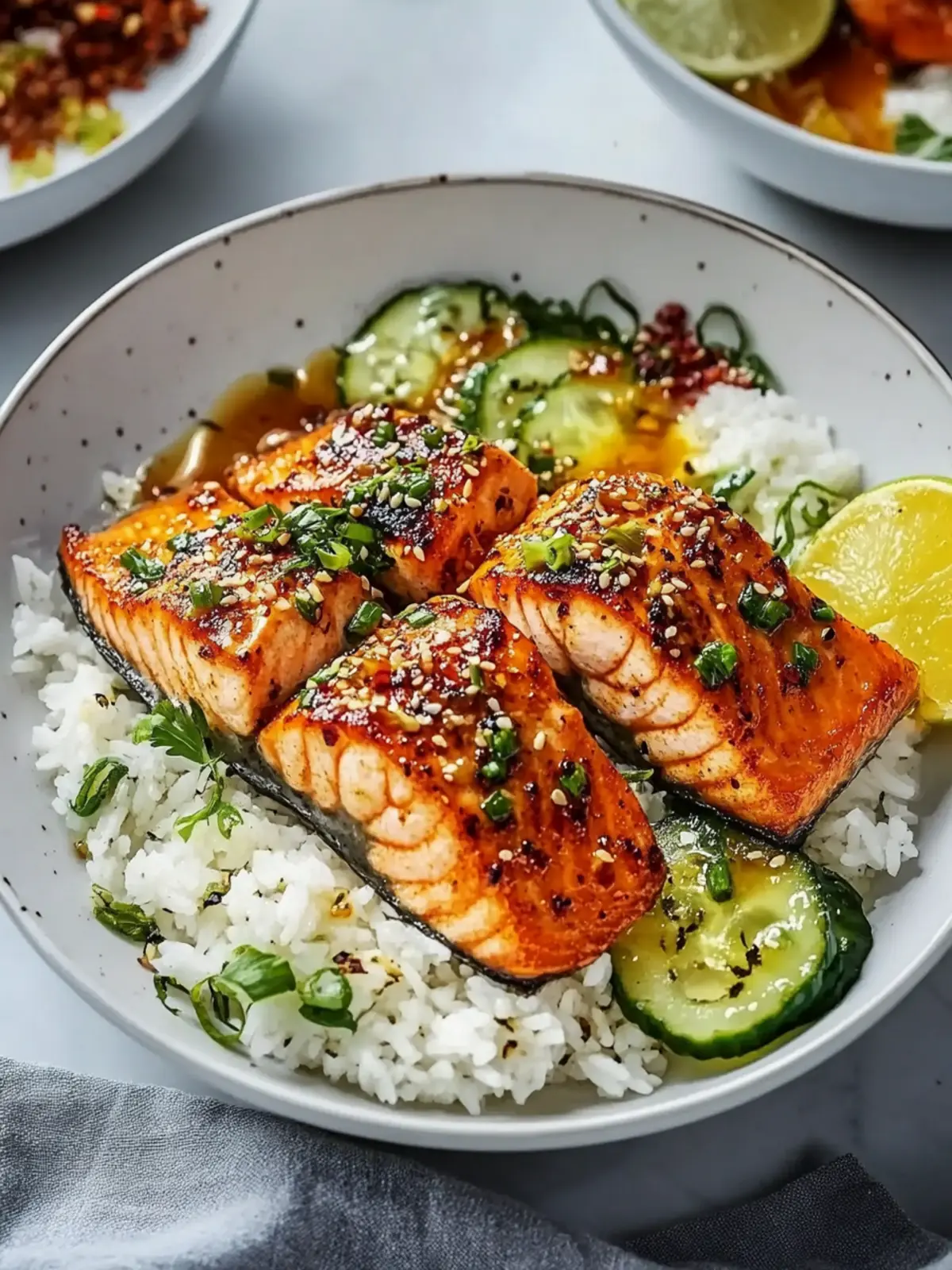 Crispy Garlic Butter Salmon Rice Bowl: Dinner Made Simple 5 Crispy Garlic Butter Salmon Rice Bowl