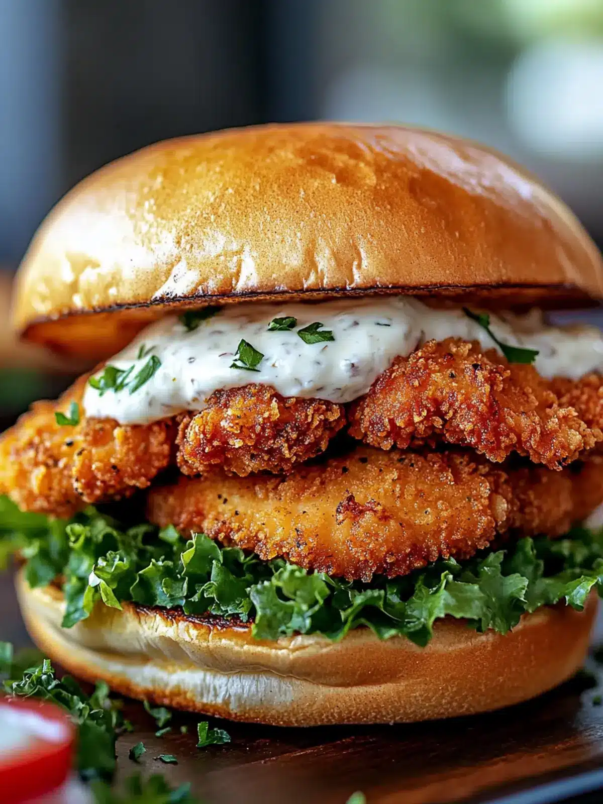 Cajun Crispy Chicken Sandwich with Garlic Aioli: Flavor Bliss 2 Cajun Crispy Chicken Sandwich with Garlic Aioli