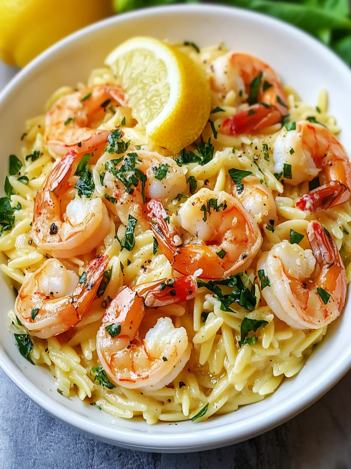 Shrimp Orzo in Lemon Garlic Sauce – A 30-Minute Delight 2 Shrimp Orzo In Lemon Garlic Sauce