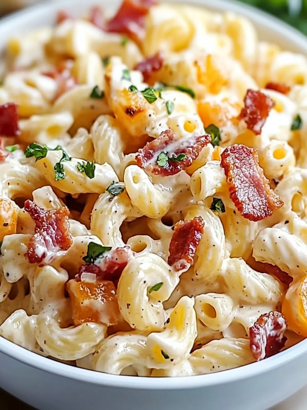Bacon Cheddar Ranch Pasta Salad That's Perfect for Any Gathering 2 Bacon Cheddar Ranch Pasta Salad
