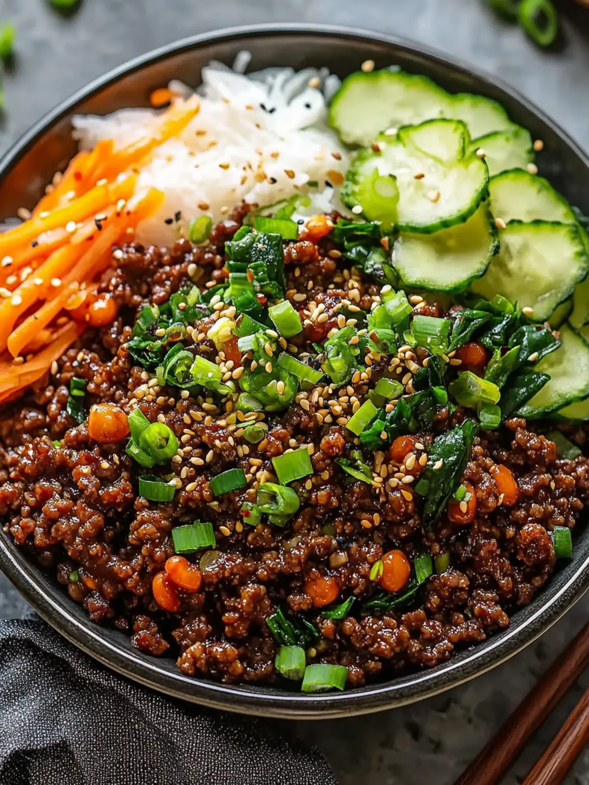 Spicy Keto Korean Ground Beef with Crunchy Cucumber Bliss 2 Spicy Keto Korean Ground Beef