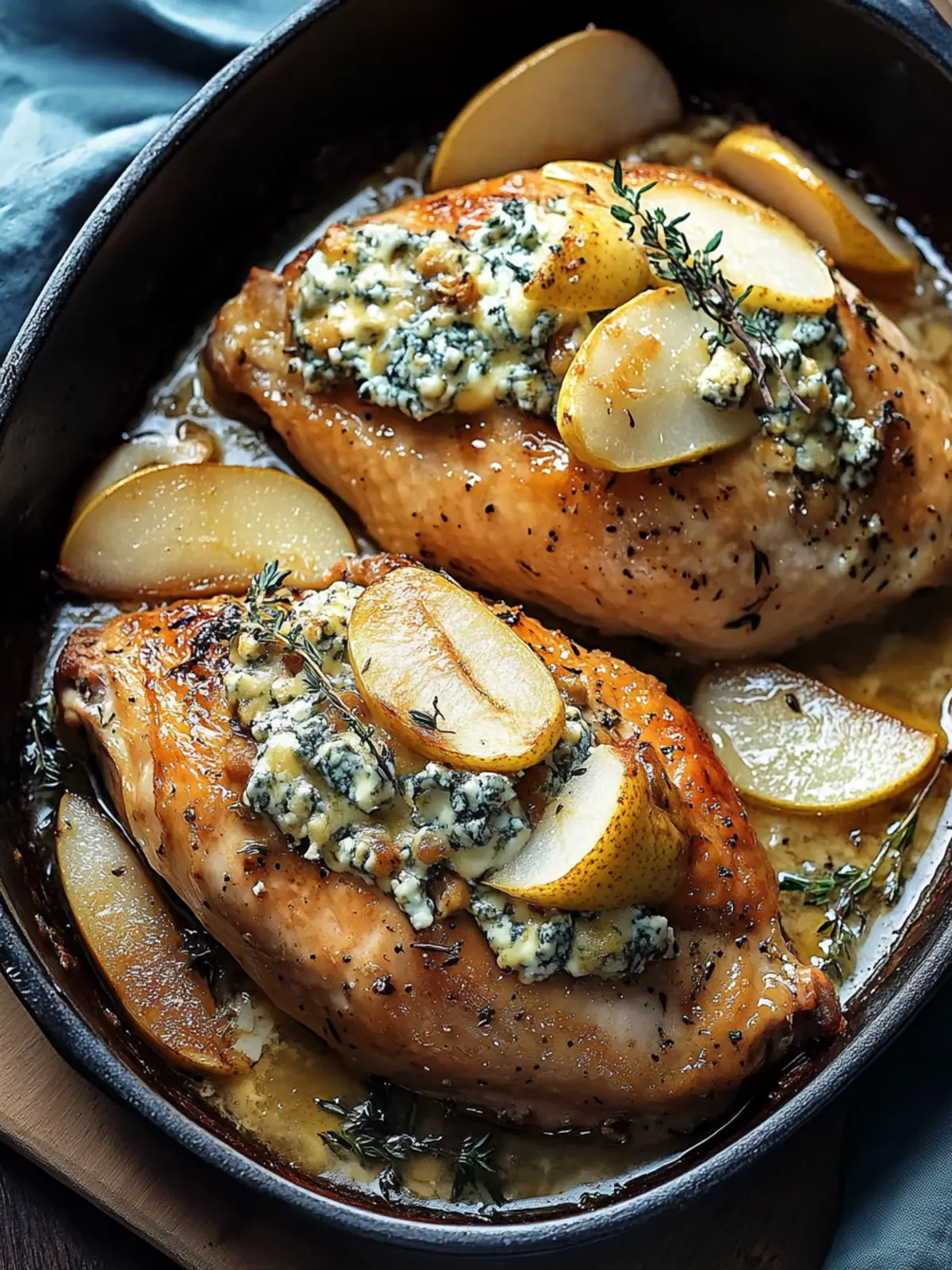 Tasty Pear & Gorgonzola Stuffed Chicken Bake With a Twist 4 Tasty Pear & Gorgonzola Stuffed Chicken Bake