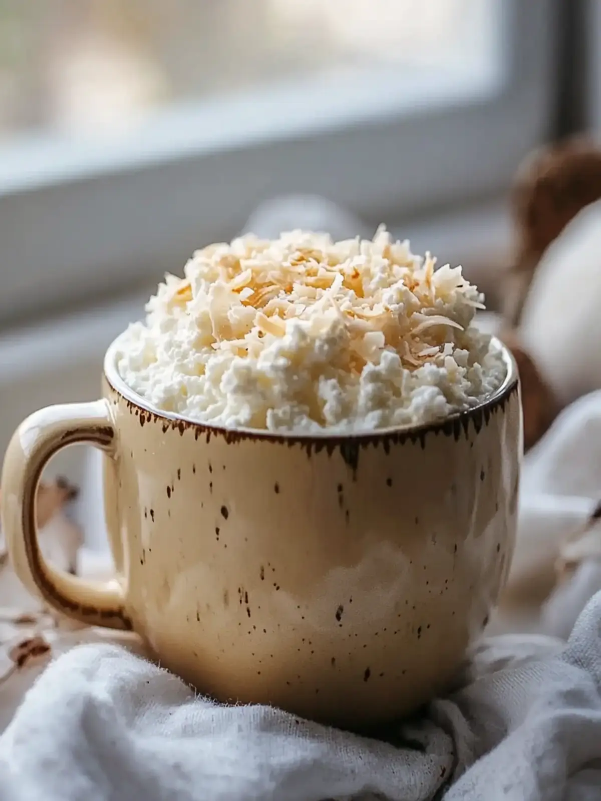 Delicious Vanilla Coconut Cottage Cheese Mug Cake in 5 Minutes 4 Vanilla Coconut Cottage Cheese Mug Cake
