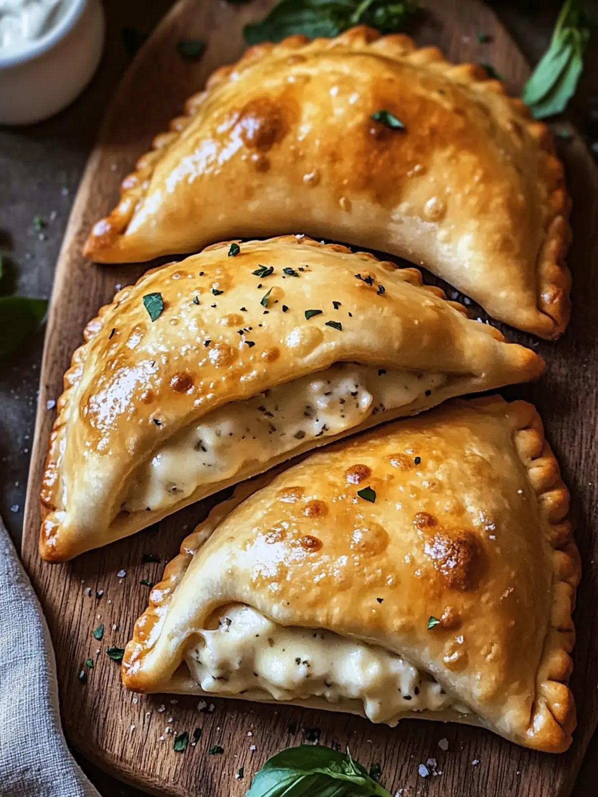 Delicious Chicken Alfredo Calzones in Your Air Fryer Fast! 4 Chicken Alfredo Calzones