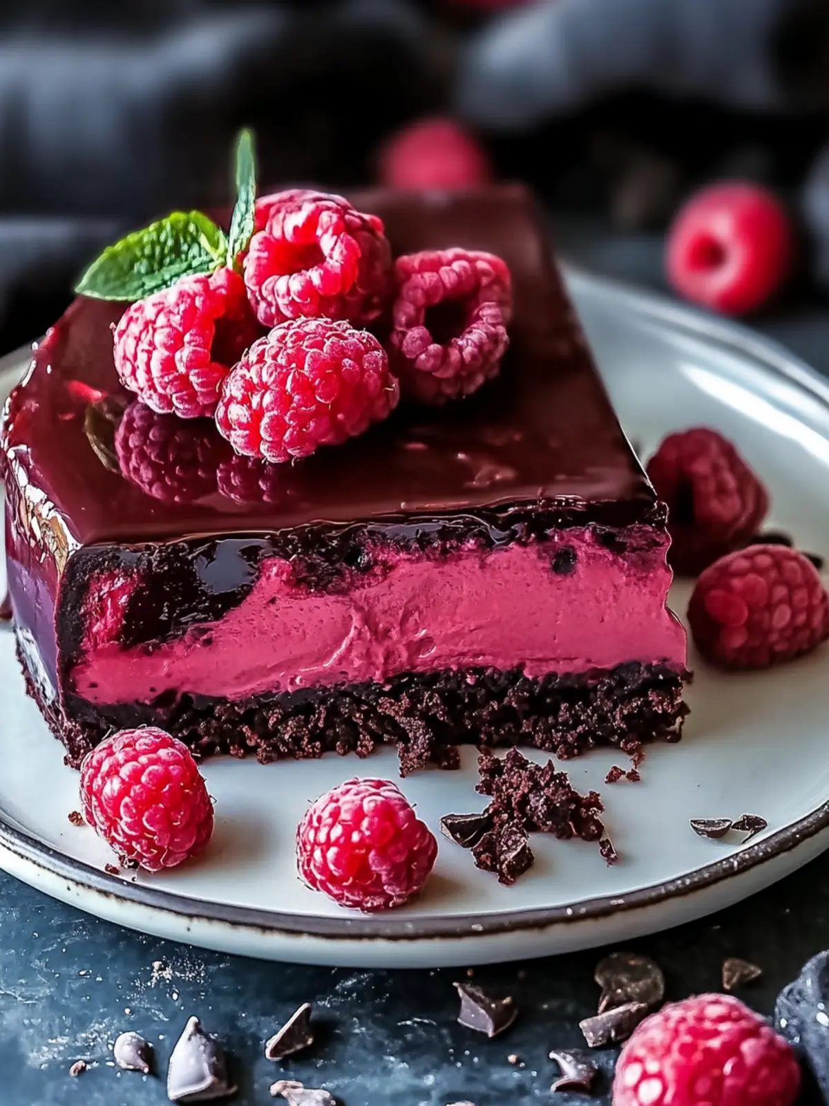 Decadent Dark Chocolate Raspberry Cheesecake: A Slice of Bliss 3 Decadent Dark Chocolate Raspberry Cheesecake