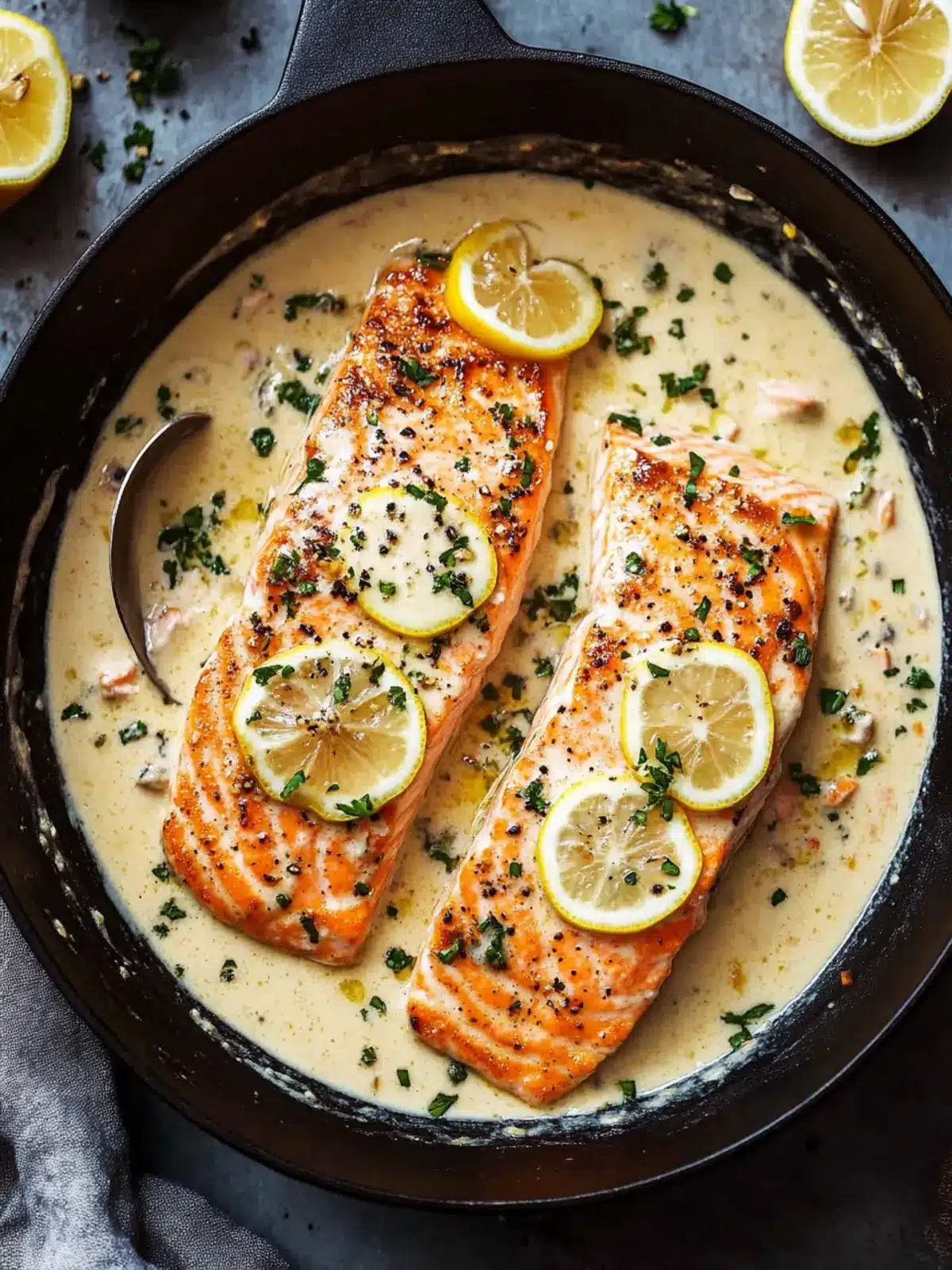 Indulge in Creamy Lemon Garlic Salmon Piccata Tonight! 3 Creamy Lemon Garlic Salmon Piccata