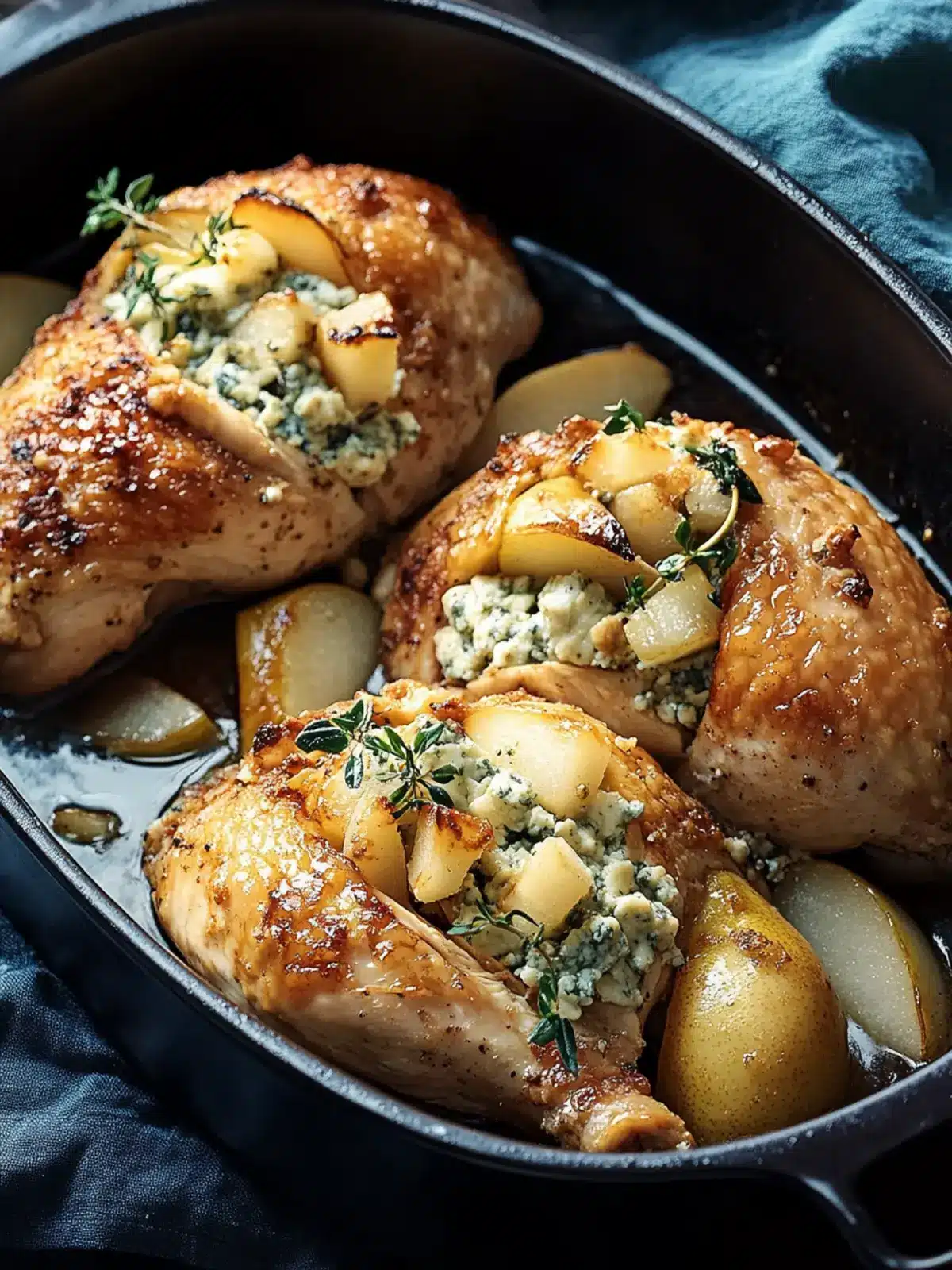 Tasty Pear & Gorgonzola Stuffed Chicken Bake With a Twist 2 Tasty Pear & Gorgonzola Stuffed Chicken Bake
