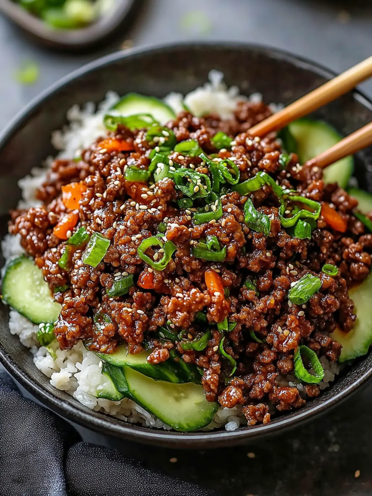 Spicy Keto Korean Ground Beef with Crunchy Cucumber Bliss 4 Spicy Keto Korean Ground Beef