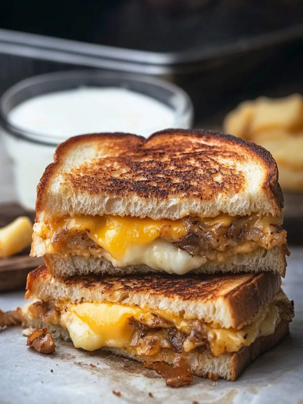 Delicious Breakfast Grilled Cheese with Sausage and Eggs 2 Breakfast Grilled Cheese