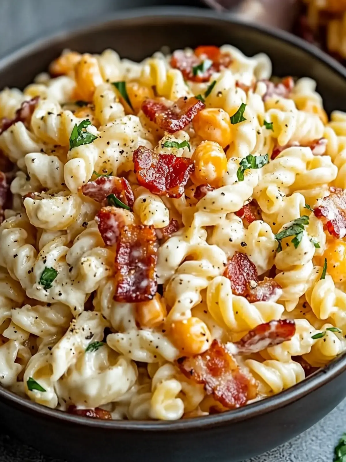 Bacon Cheddar Ranch Pasta Salad That's Perfect for Any Gathering 3 Bacon Cheddar Ranch Pasta Salad