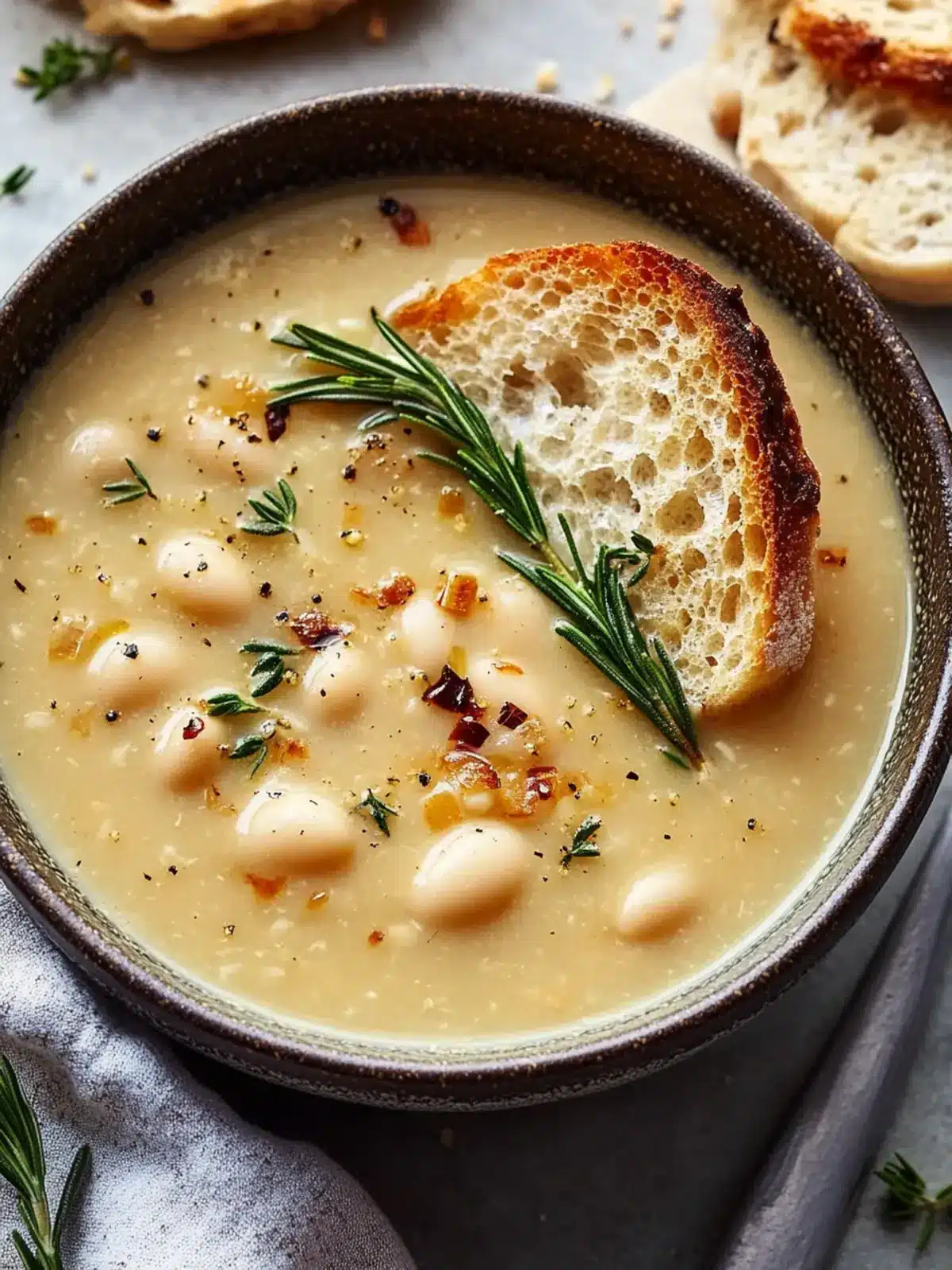 Cozy Rosemary & Garlic White Bean Soup for Ultimate Comfort 5 Cozy Rosemary & Garlic White Bean Soup
