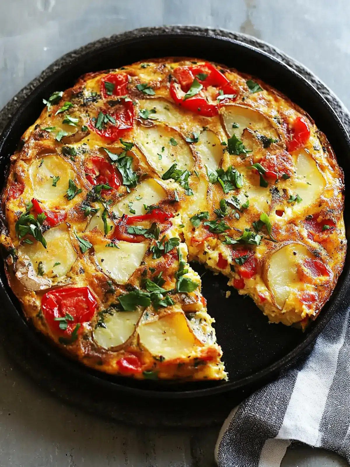 Savor the Day with Easy Potato and Pepper Frittata Delight 3 Easy Potato and Pepper Frittata