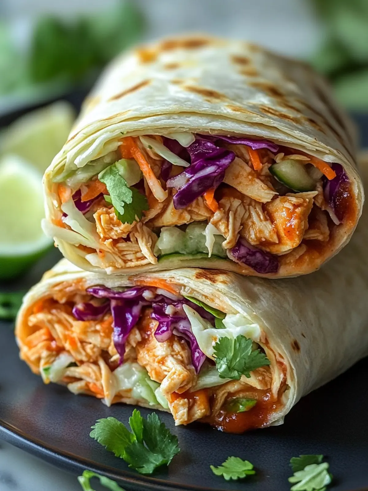 Savory BBQ Chicken Coleslaw Wraps for Quick Comfort Food 5 BBQ Chicken Coleslaw Wraps