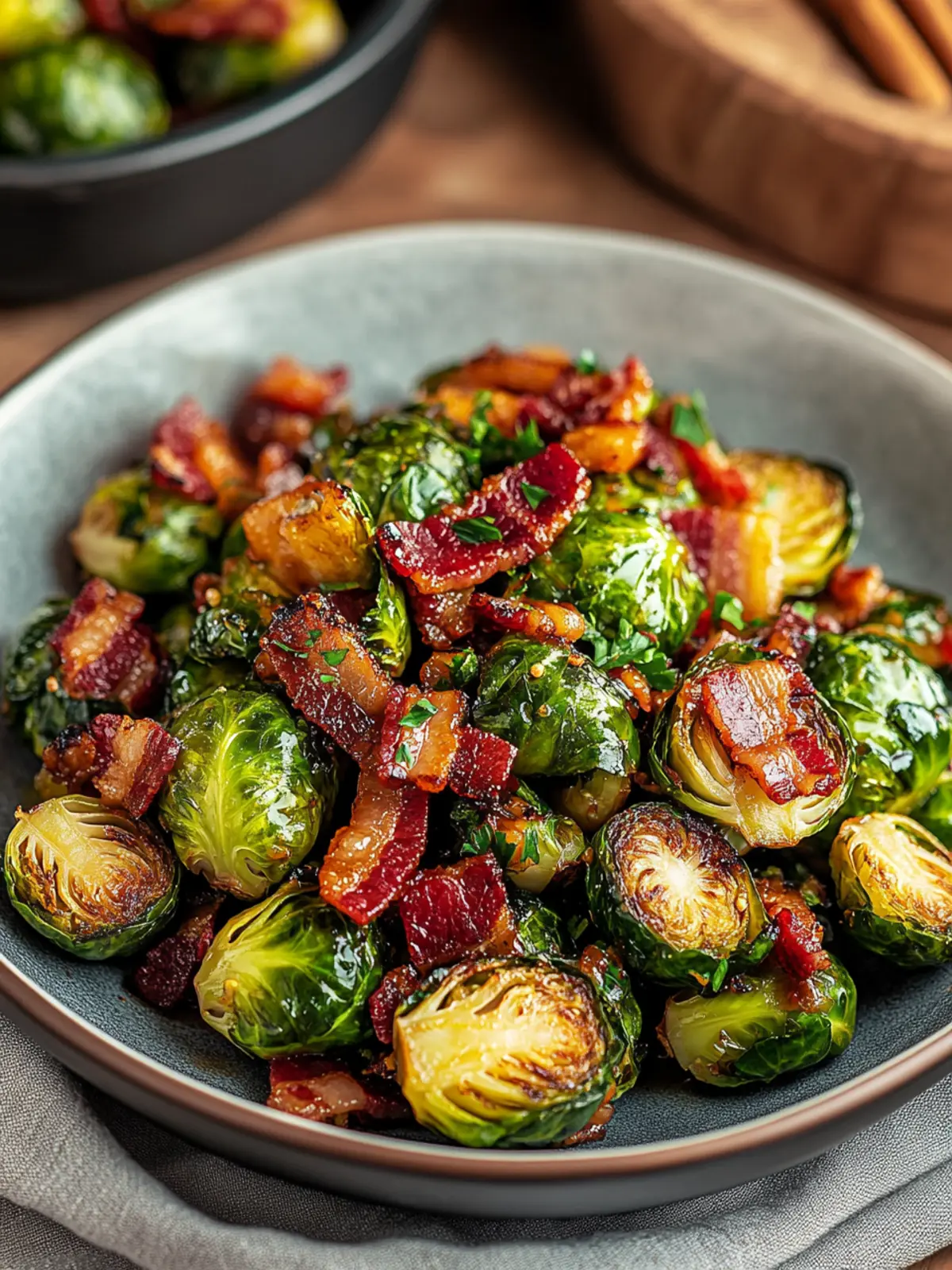 Honey Sriracha Glazed Brussels Sprouts with Bacon Bliss 4 Honey Sriracha Glazed Brussels Sprouts with Bacon