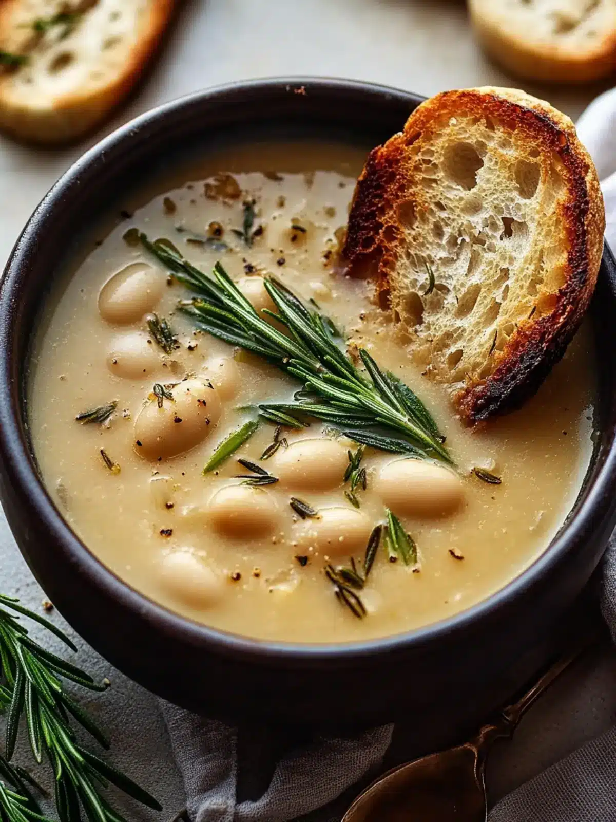 Cozy Rosemary & Garlic White Bean Soup for Ultimate Comfort 3 Cozy Rosemary & Garlic White Bean Soup