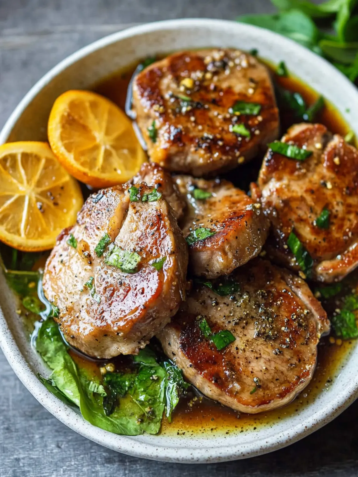 Savoring Pork Medallions in Rich Onion Gravy Bliss 5 Pork Medallions