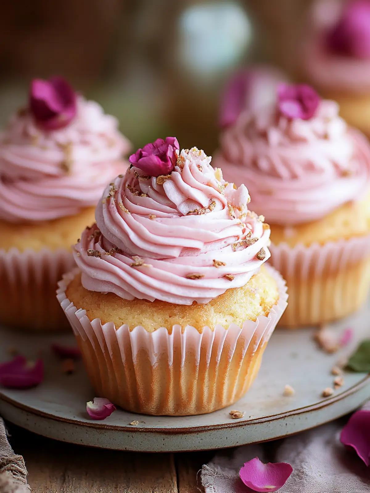Magical Rosewater Cupcakes: A Whimsical Floral Delight 3 Magical Rosewater Cupcakes