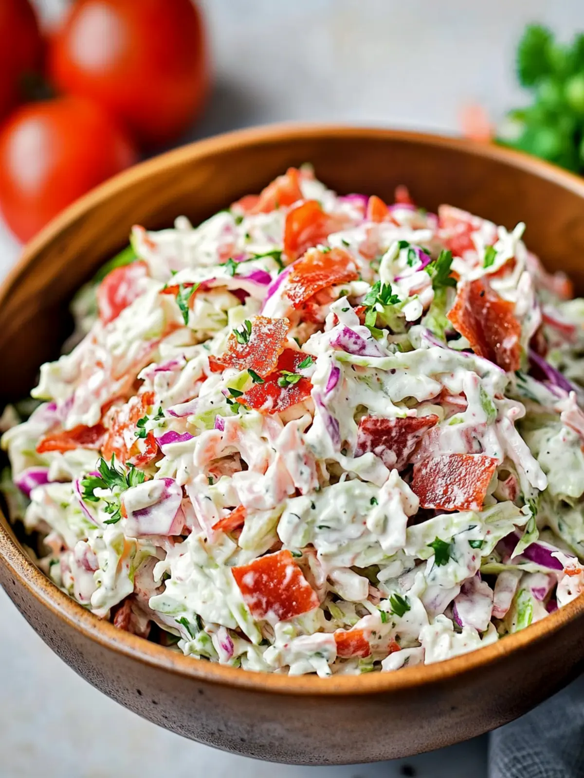 Keto BLT Coleslaw That's Bursting with Fresh Flavor 2 Keto BLT Coleslaw