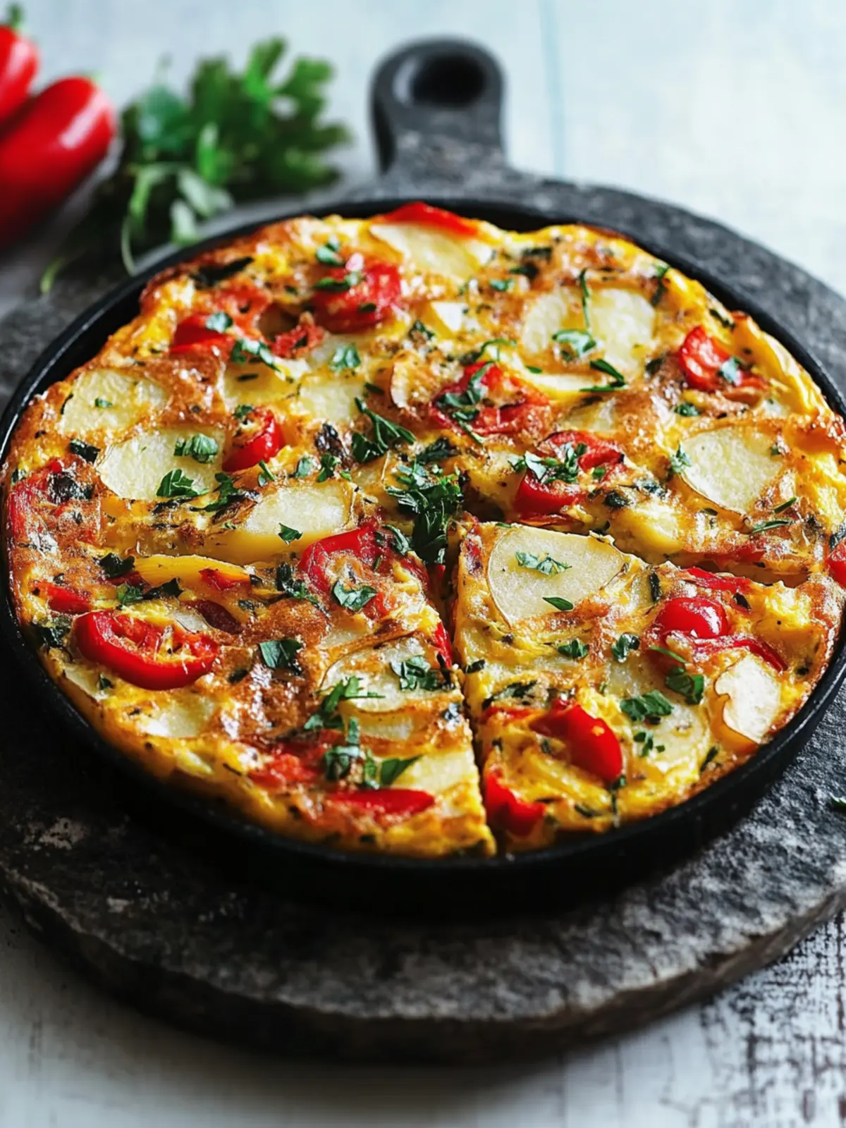 Savor the Day with Easy Potato and Pepper Frittata Delight 2 Easy Potato and Pepper Frittata