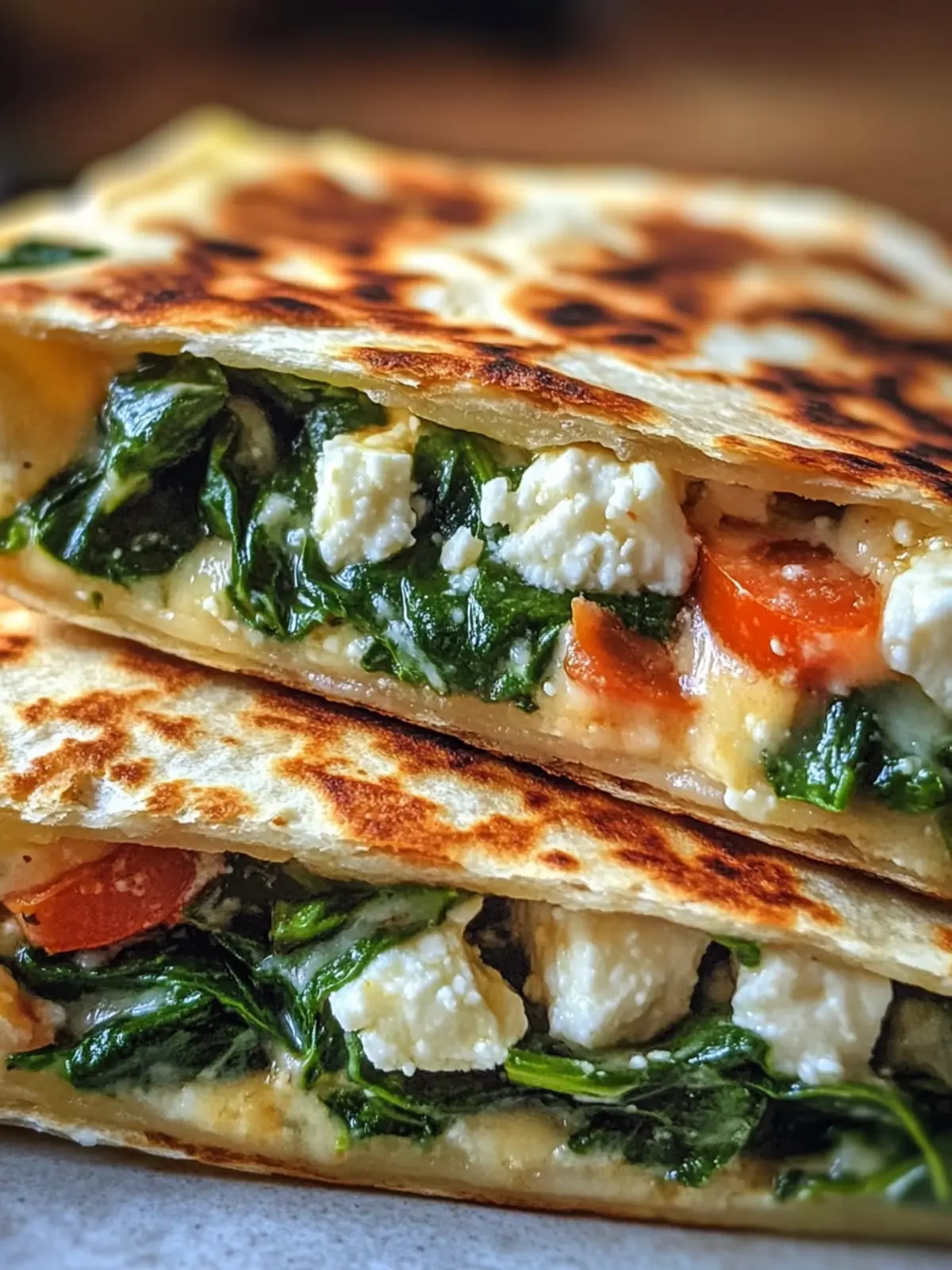 Spinach and Feta Quesadillas for a Quick, Flavorful Feast 4 Spinach and Feta Quesadillas