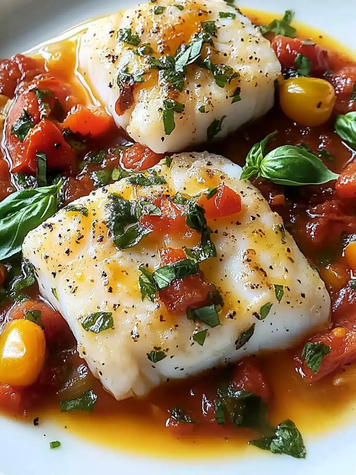 Elevate Dinner with Mediterranean Cod in Tomato Basil Sauce 5 Mediterranean Cod in Tomato Basil Sauce