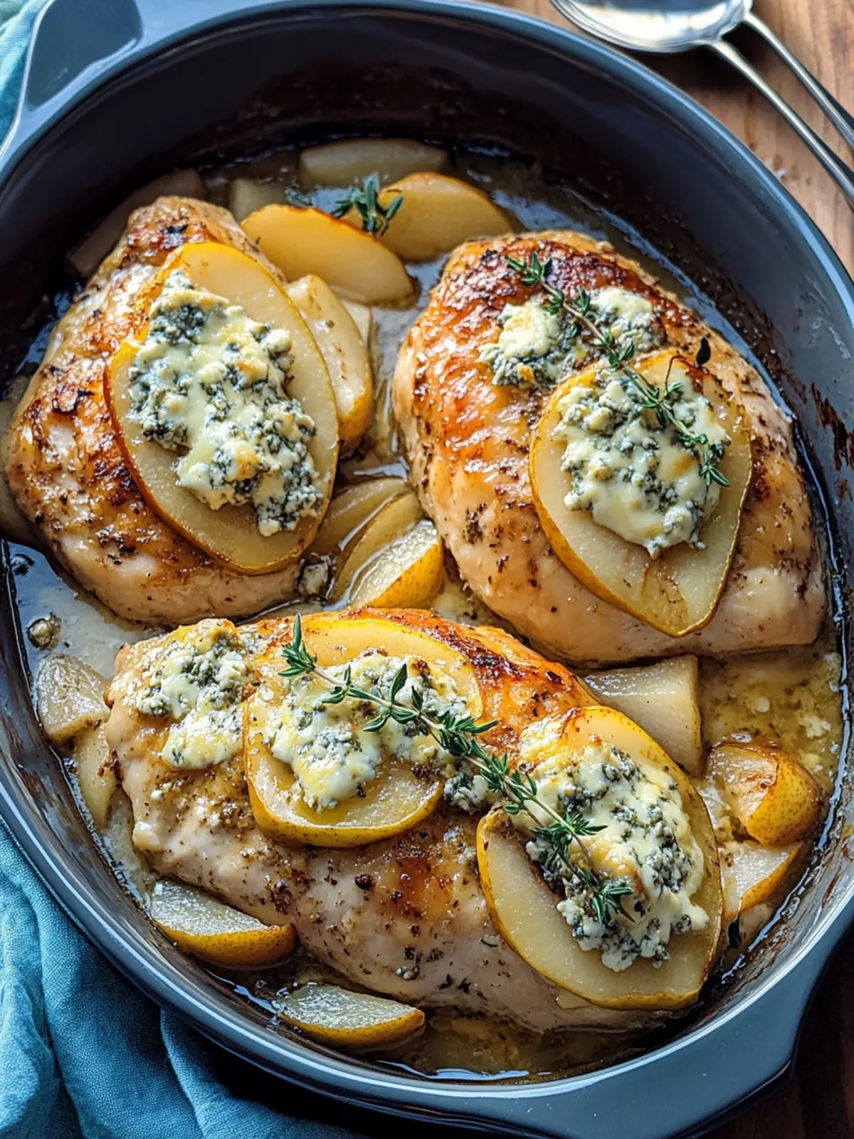 Tasty Pear & Gorgonzola Stuffed Chicken Bake With a Twist 3 Tasty Pear & Gorgonzola Stuffed Chicken Bake